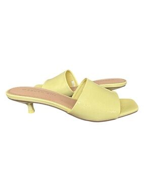 SOLD Madden Girl Yellow Square-Toe Slide Sandals Size 6.5